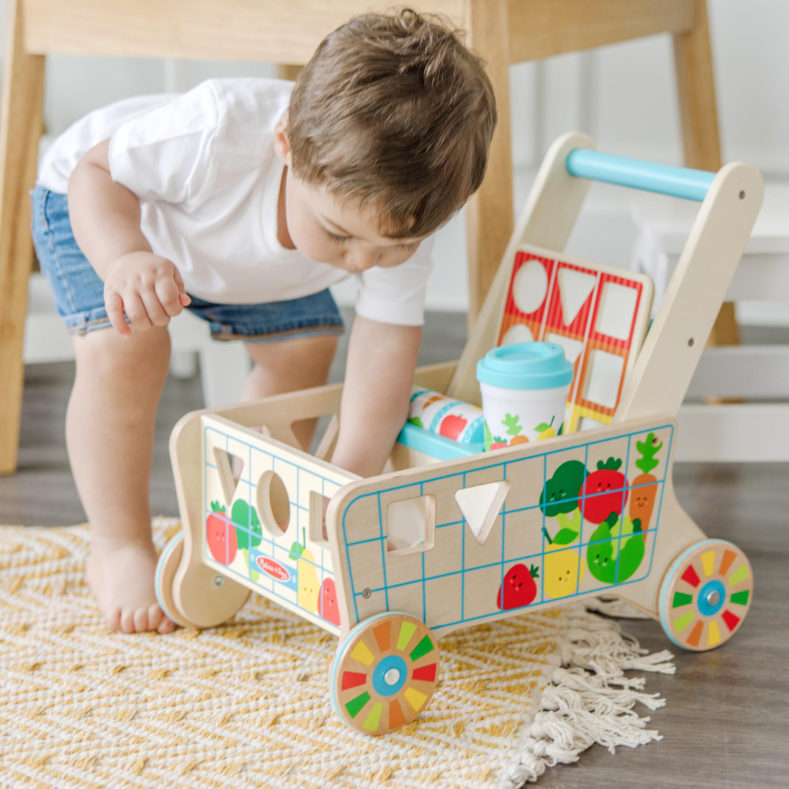 Foto 7 | Carrito De Supermercado Con Forma De Madera Toy Melissa & Doug, 1 O Más - Venta Internacional.