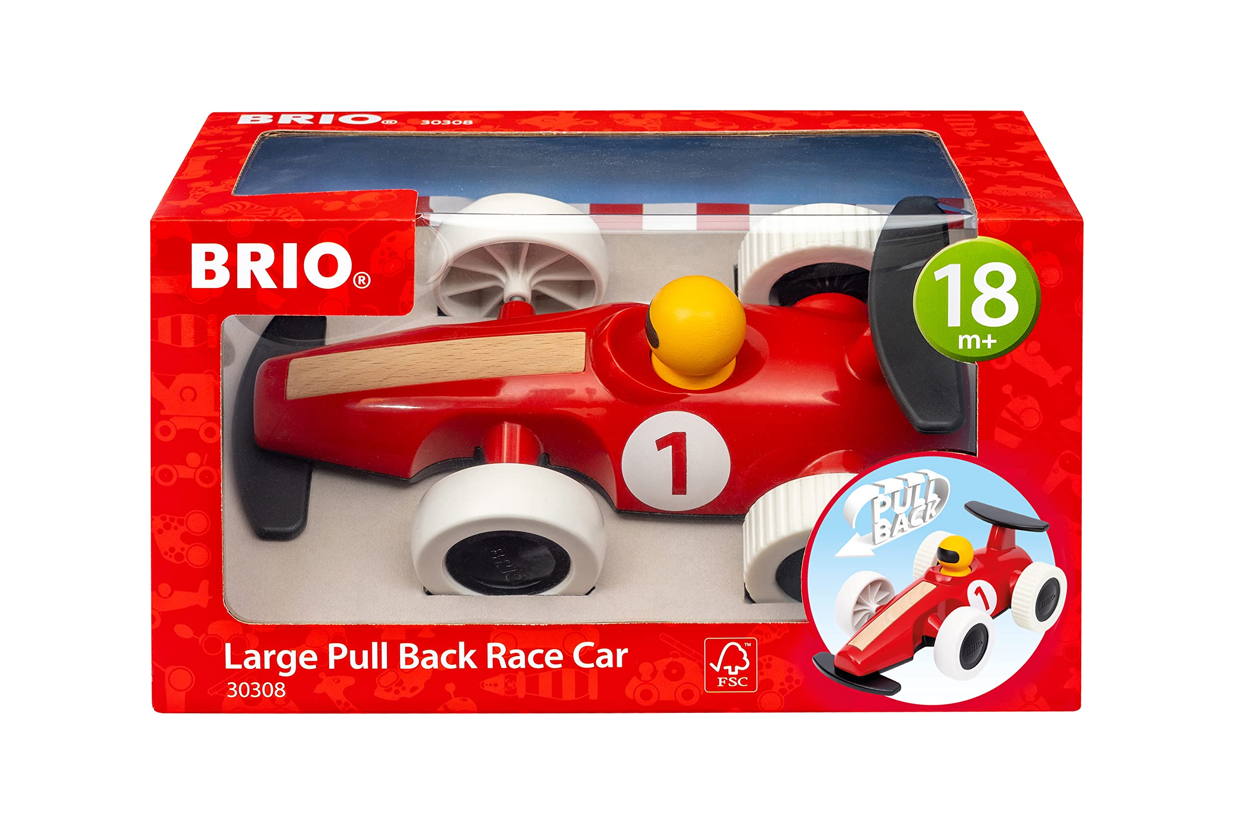 Toy Race Car Brio 30308, Tamaño Grande, Para Niños A Partir De 18 Meses - Venta Internacional.