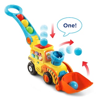 Foto 2 | Toy Vtech Pop-a-balls Push & Pop Bulldozer Con Música, Color Amarillo - Venta Internacional.