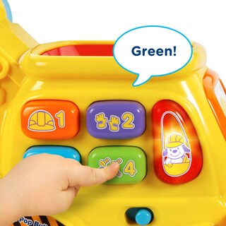 Foto 4 | Toy Vtech Pop-a-balls Push & Pop Bulldozer Con Música, Color Amarillo - Venta Internacional.