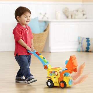 Foto 5 | Toy Vtech Pop-a-balls Push & Pop Bulldozer Con Música, Color Amarillo - Venta Internacional.