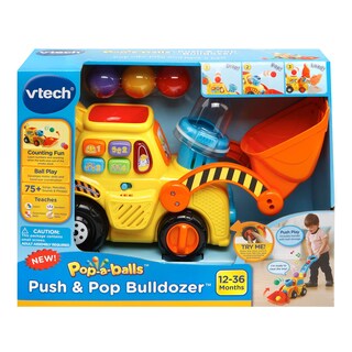 Foto 7 | Toy Vtech Pop-a-balls Push & Pop Bulldozer Con Música, Color Amarillo - Venta Internacional.
