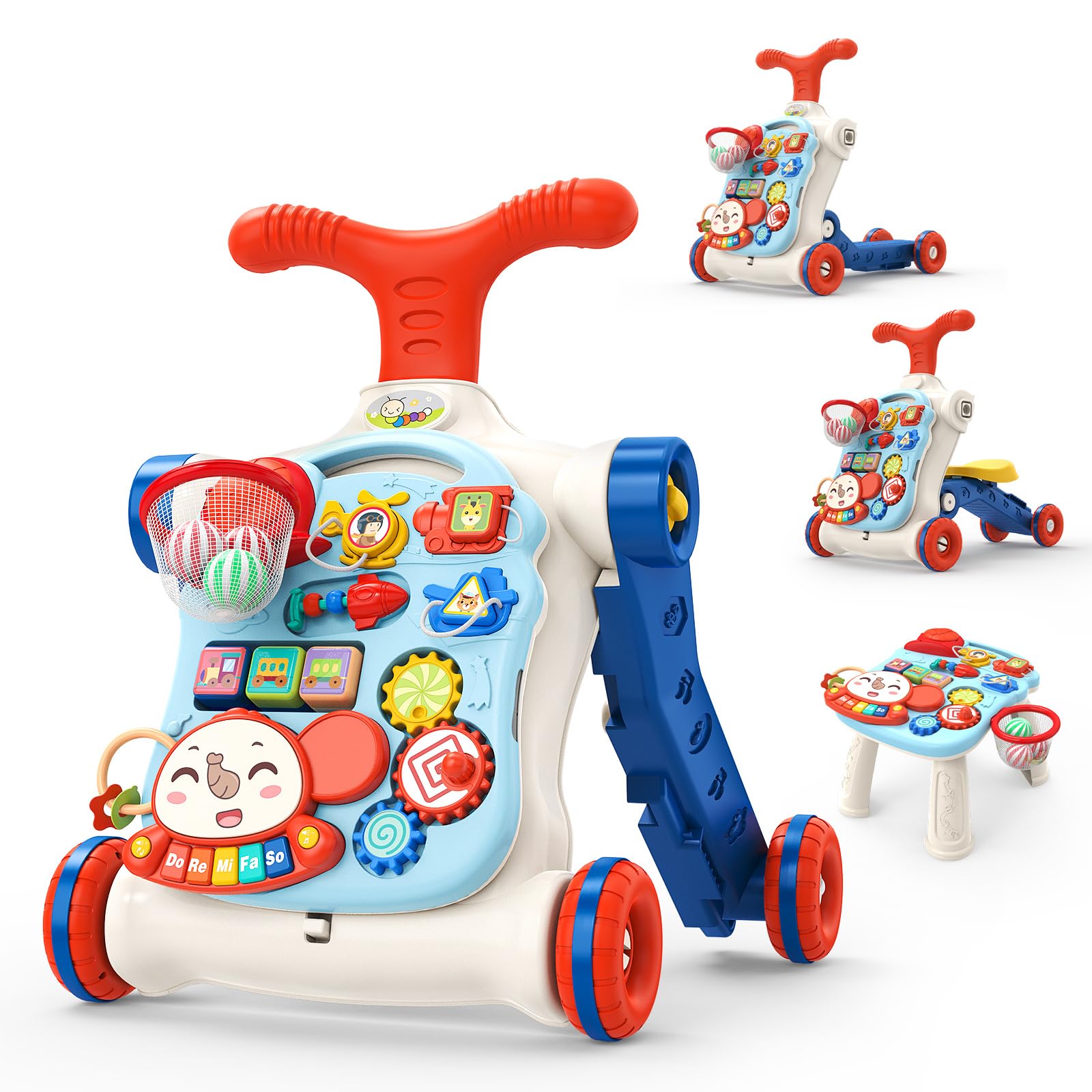 Walker Cute Stone 5 En 1 Para Bebé Niño Sentado O De Pie, Azul - Venta Internacional. $1,807