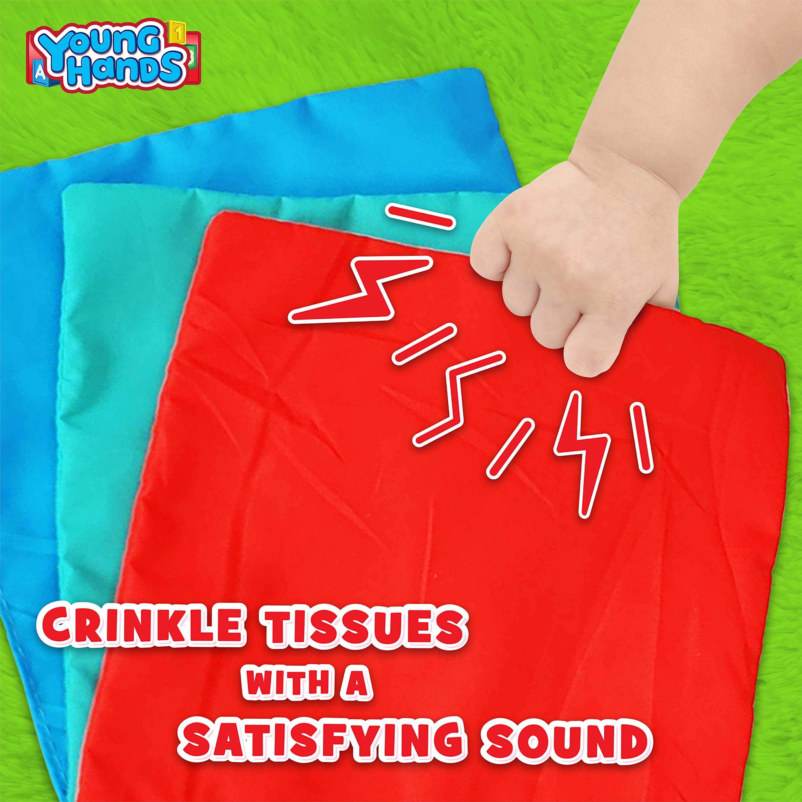 Foto 4 | Caja De Pañuelos Para Bebés Sensory Tull Along Montessori Toy Creative Kids - Venta Internacional.
