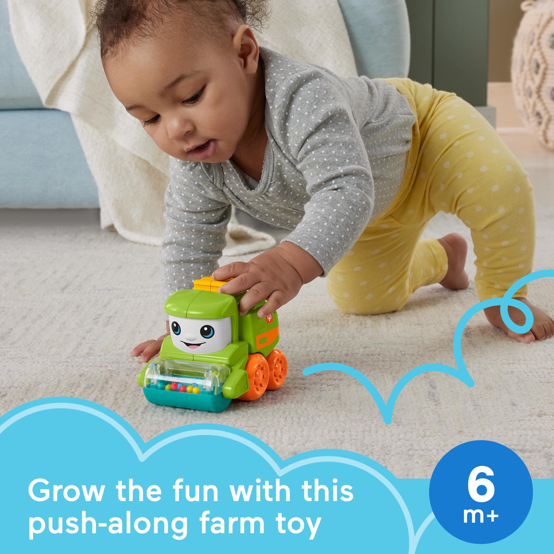 Foto 3 pulgar | Tractor Rollin' De Toy Fisher-price Para Empujar Durante Más De 6 Meses - Venta Internacional.