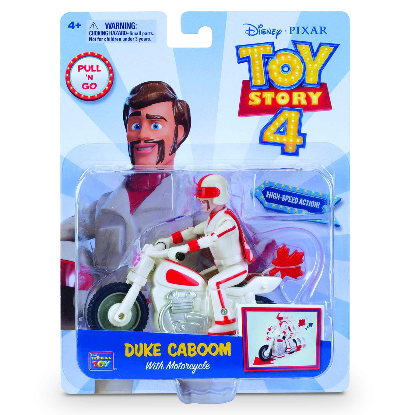 Foto 5 pulgar | Toy Toy Story 4 Disney Pixar Pull 'n Go Duke Caboom - Venta Internacional.