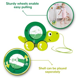 Foto 4 | Juguete Pull Along Hape Tito The Turtle Wood Para Niños De Más De 12 M - Venta Internacional.