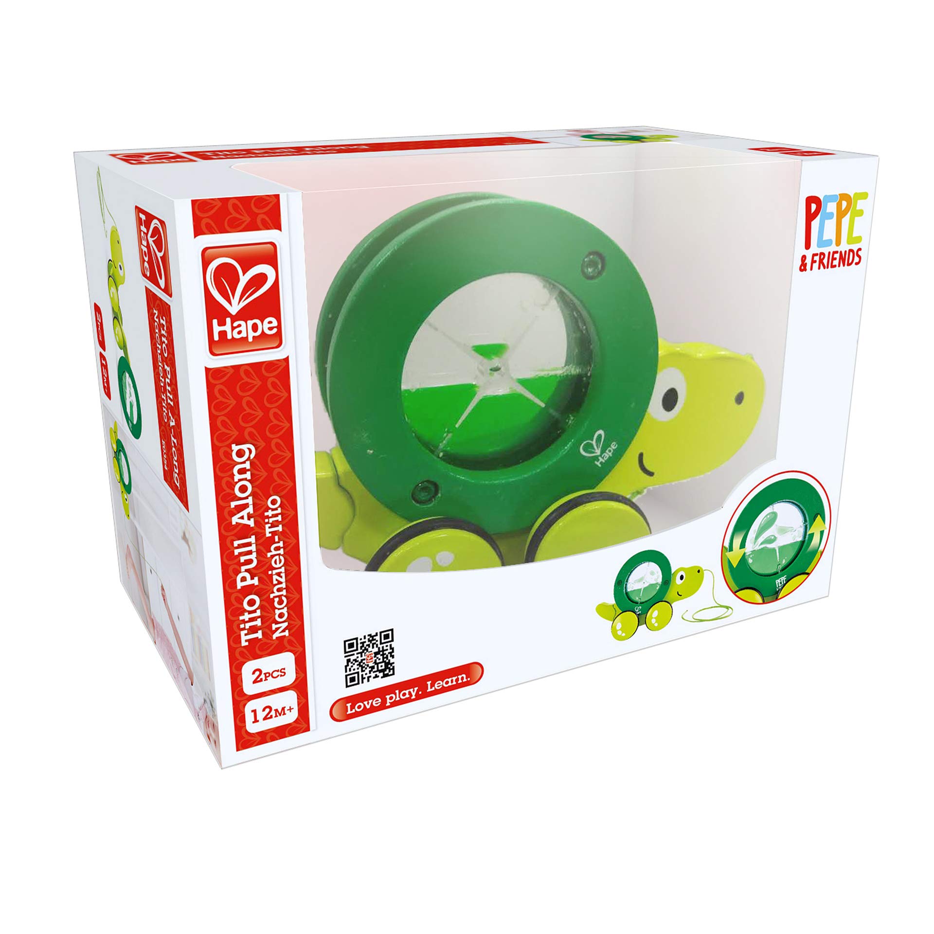 Foto 7 pulgar | Juguete Pull Along Hape Tito The Turtle Wood Para Niños De Más De 12 M - Venta Internacional.
