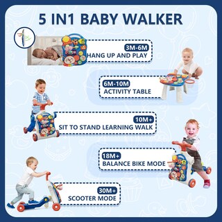 Foto 2 | Andador Qdragon 5 En 1 para Bebés de 12 Meses O Más - Venta Internacional