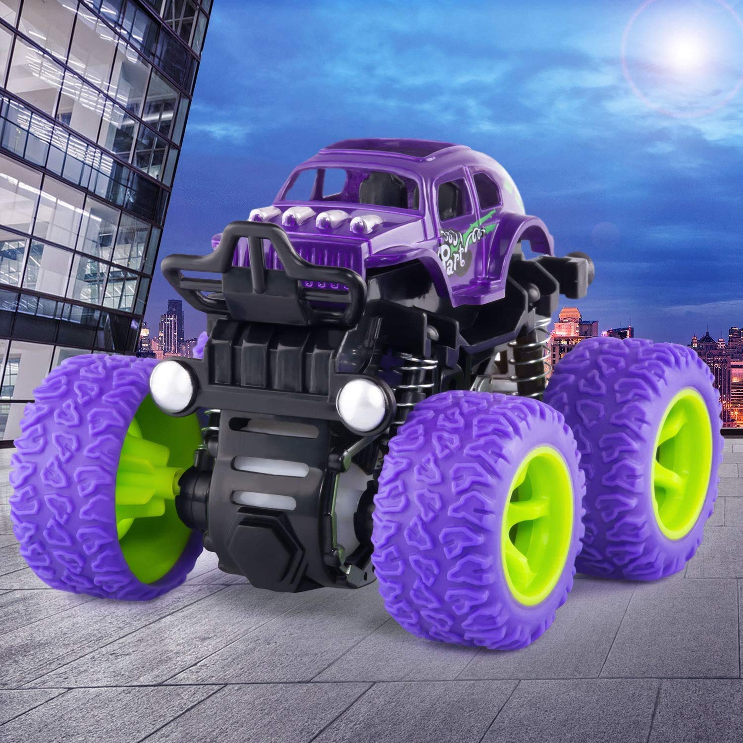 Foto 4 pulgar | Coche De Inercia Toy Monster Trucks Para Niños Pequeños Con 4 Coches - Venta Internacional.