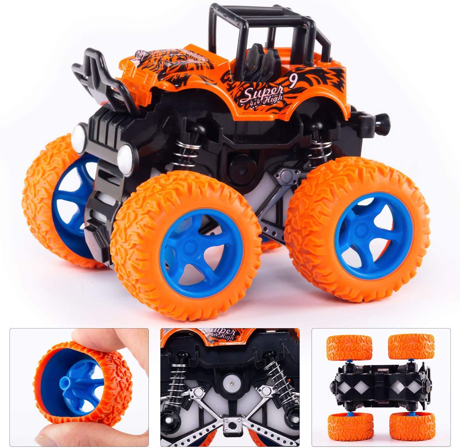 Foto 5 pulgar | Coche De Inercia Toy Monster Trucks Para Niños Pequeños Con 4 Coches - Venta Internacional.