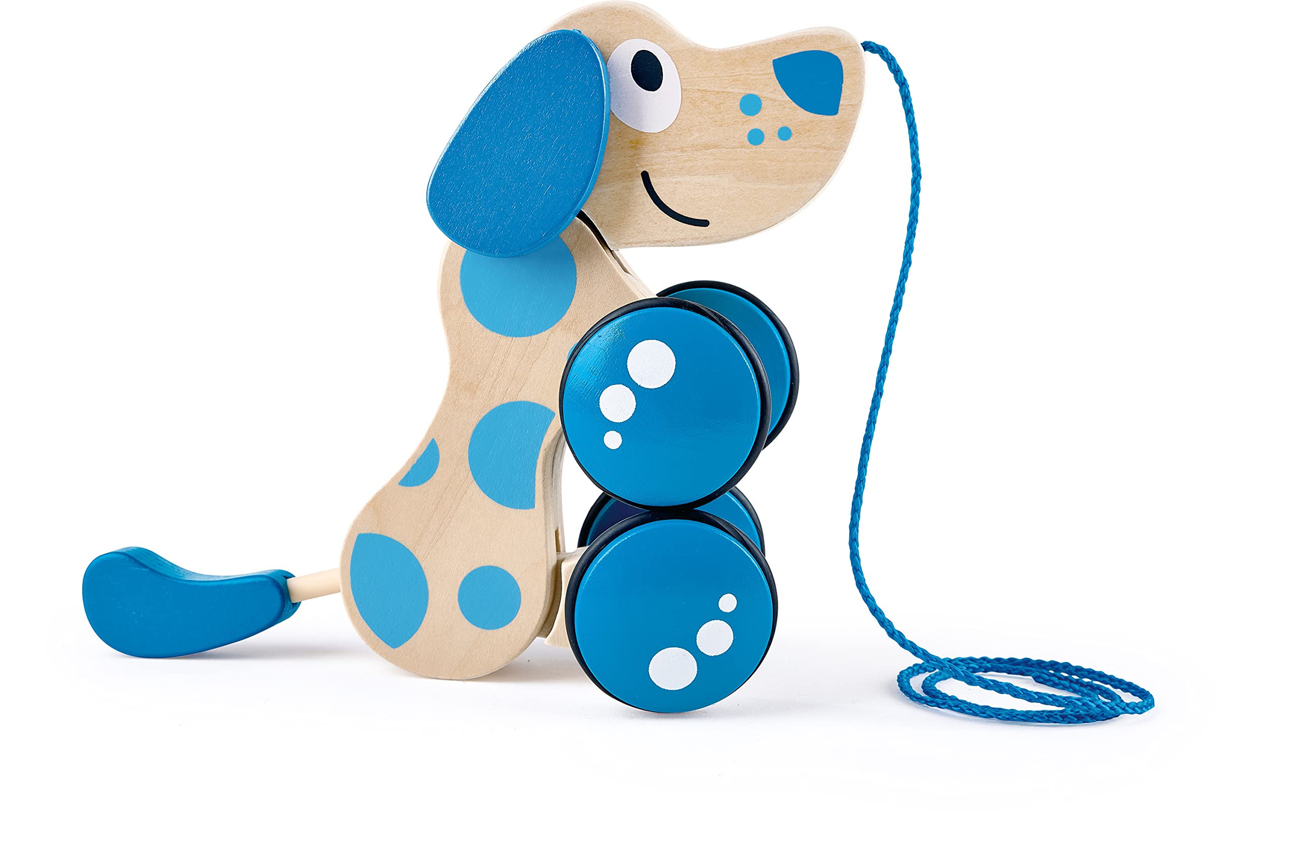 Foto 2 pulgar | Tirador de Madera Pull Toy Hape Walk-a-long Azul - Venta Internacional