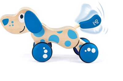 Foto 2 | Tirador de Madera Pull Toy Hape Walk-a-long Azul - Venta Internacional