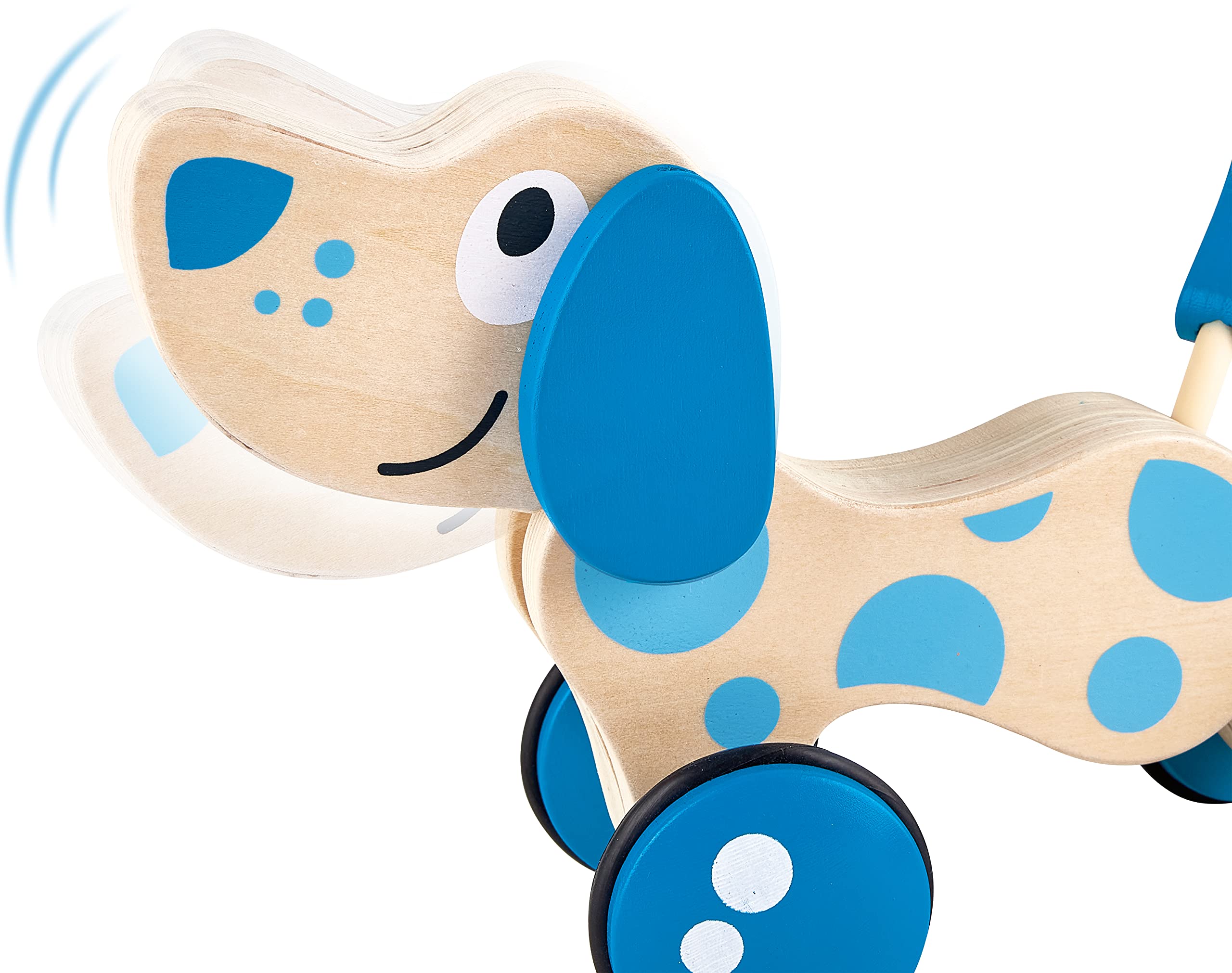 Foto 4 pulgar | Tirador de Madera Pull Toy Hape Walk-a-long Azul - Venta Internacional