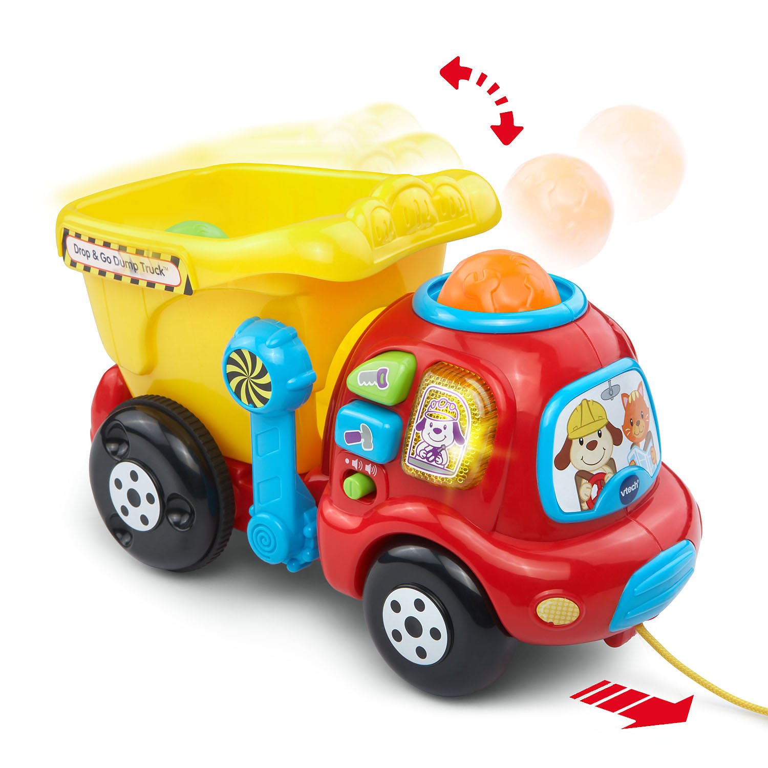 Foto 3 | Los Volquetes Vtech Caen Y Se Vuelven Amarillos Durante 6 Meses A 3 Años - Venta Internacional.