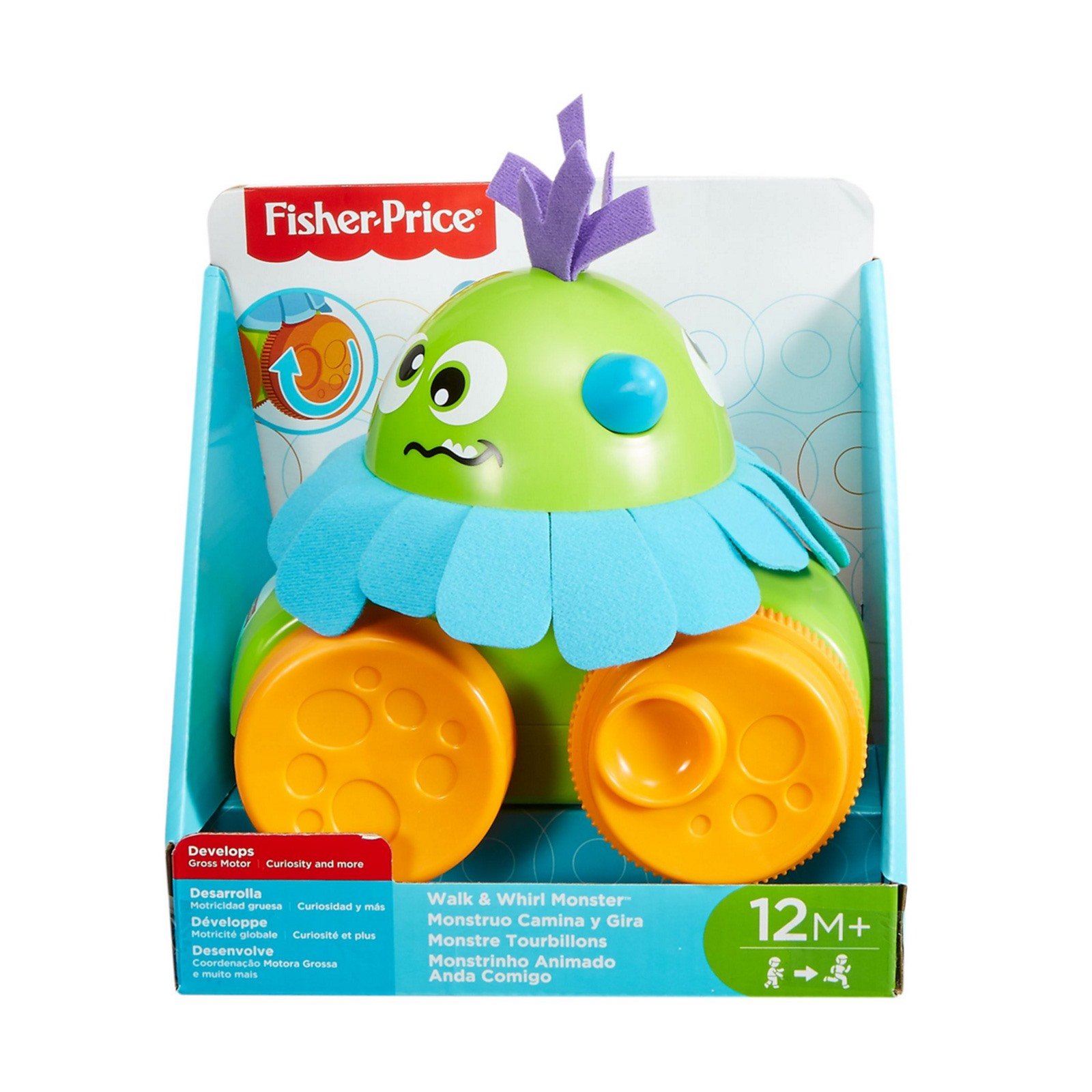 Foto 2 pulgar | Pull Toy Fisher-price Walk & Whirl Monster Para Bebés - Venta Internacional.