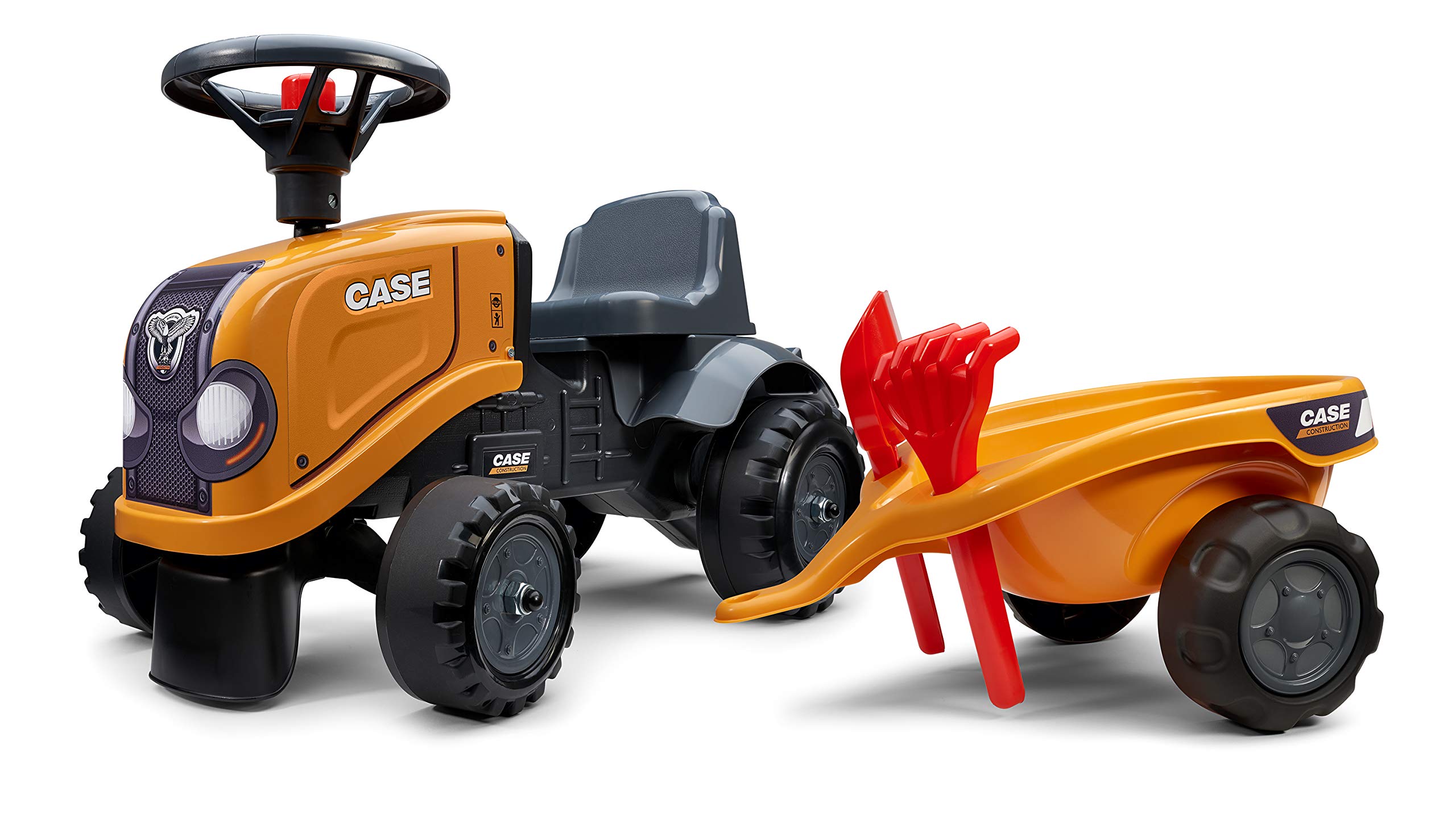 Foto 2 pulgar | Tractor Ride-on Toy Falk Case Ce Con Remolque, Rastrillo Y Pala - Venta Internacional.