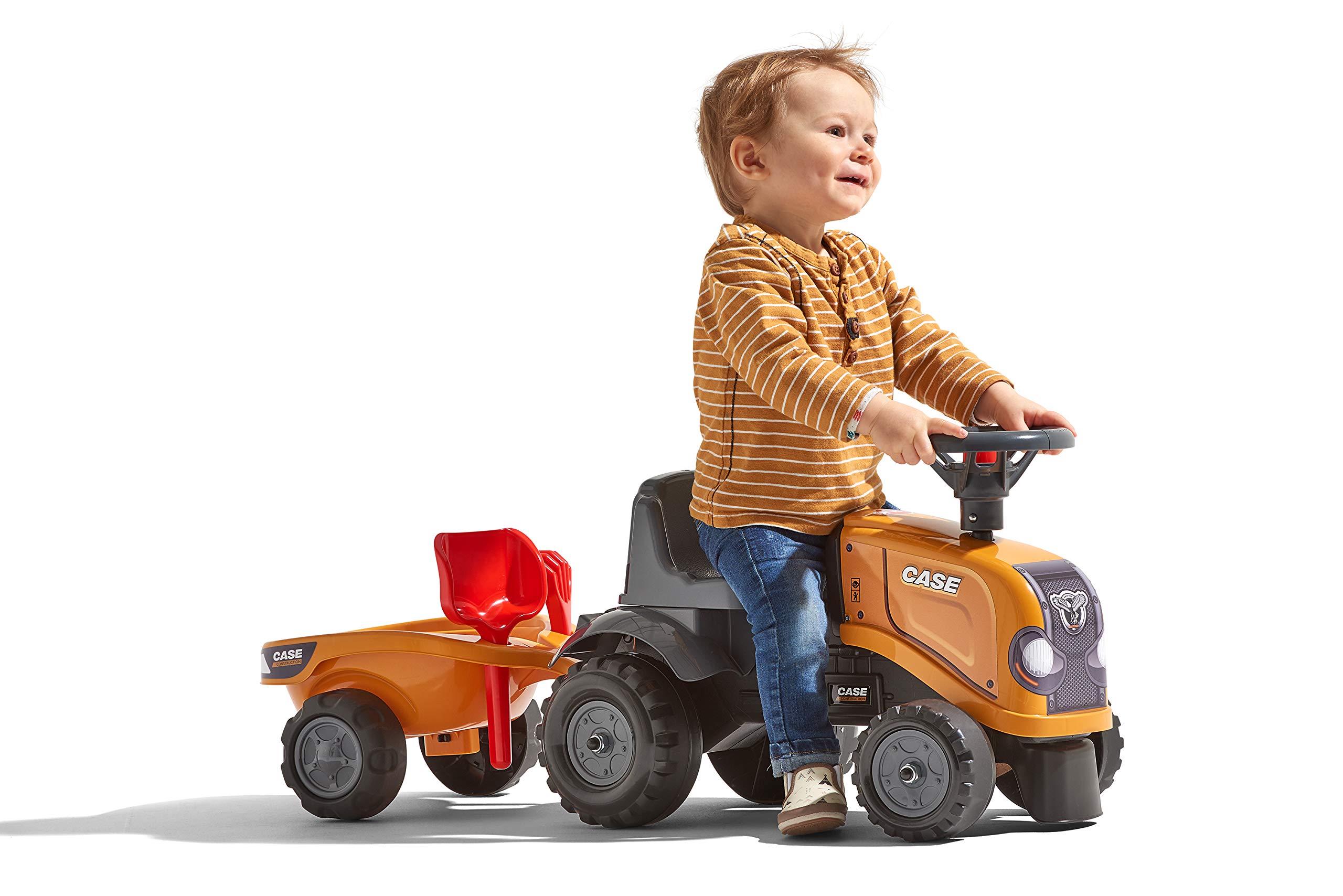 Foto 2 | Tractor Ride-on Toy Falk Case Ce Con Remolque, Rastrillo Y Pala - Venta Internacional.