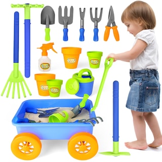 Foto 1 | Set De Jardinería Deao Kids Garden Wagon Wheelbarrow Con 10 Accesos. - Venta Internacional.