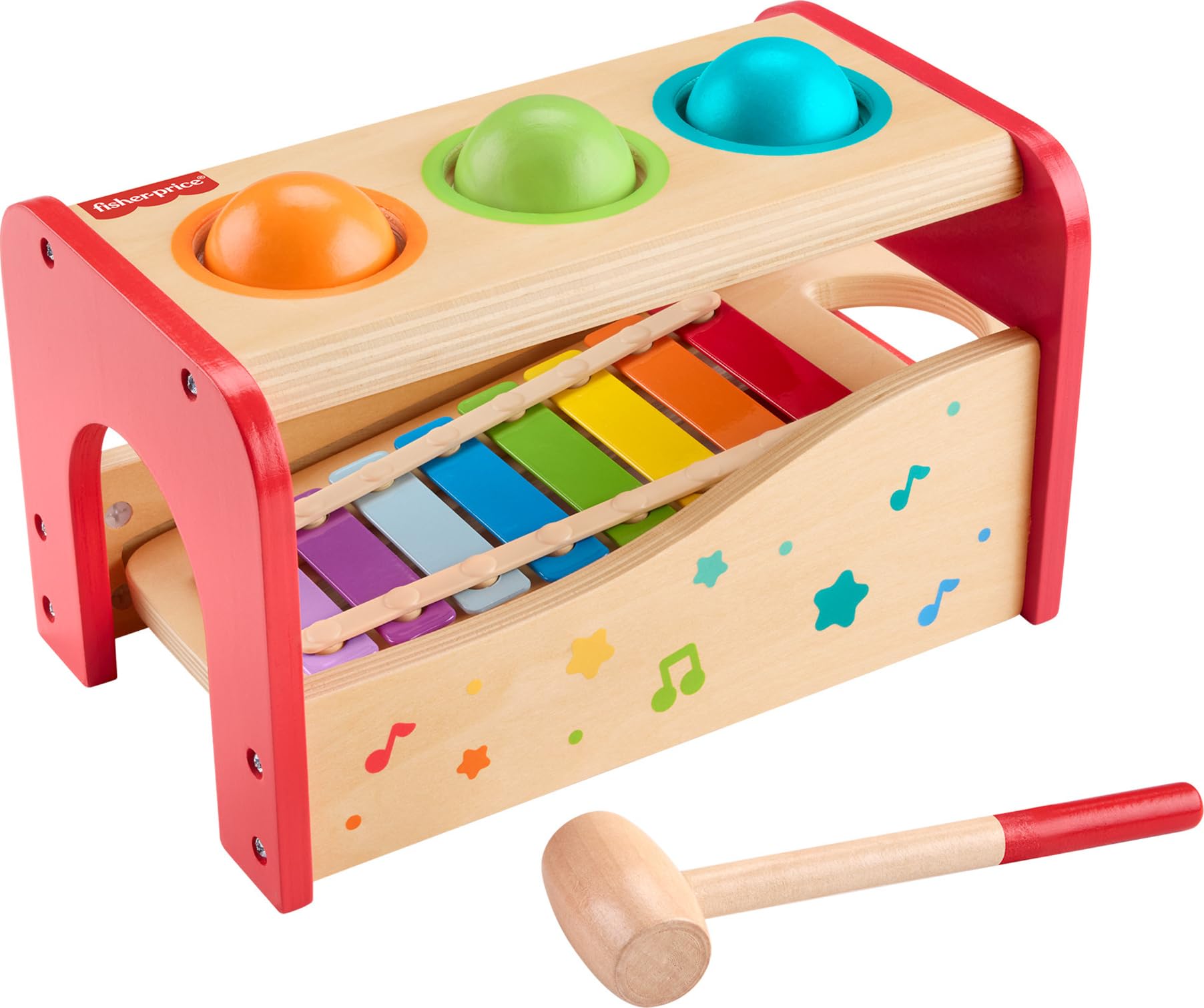 Foto 2 pulgar | Xilófono Toy Fisher-price De Madera Para Niños Pequeños Con Forma De Libra Y Grifo - Venta Internacional.