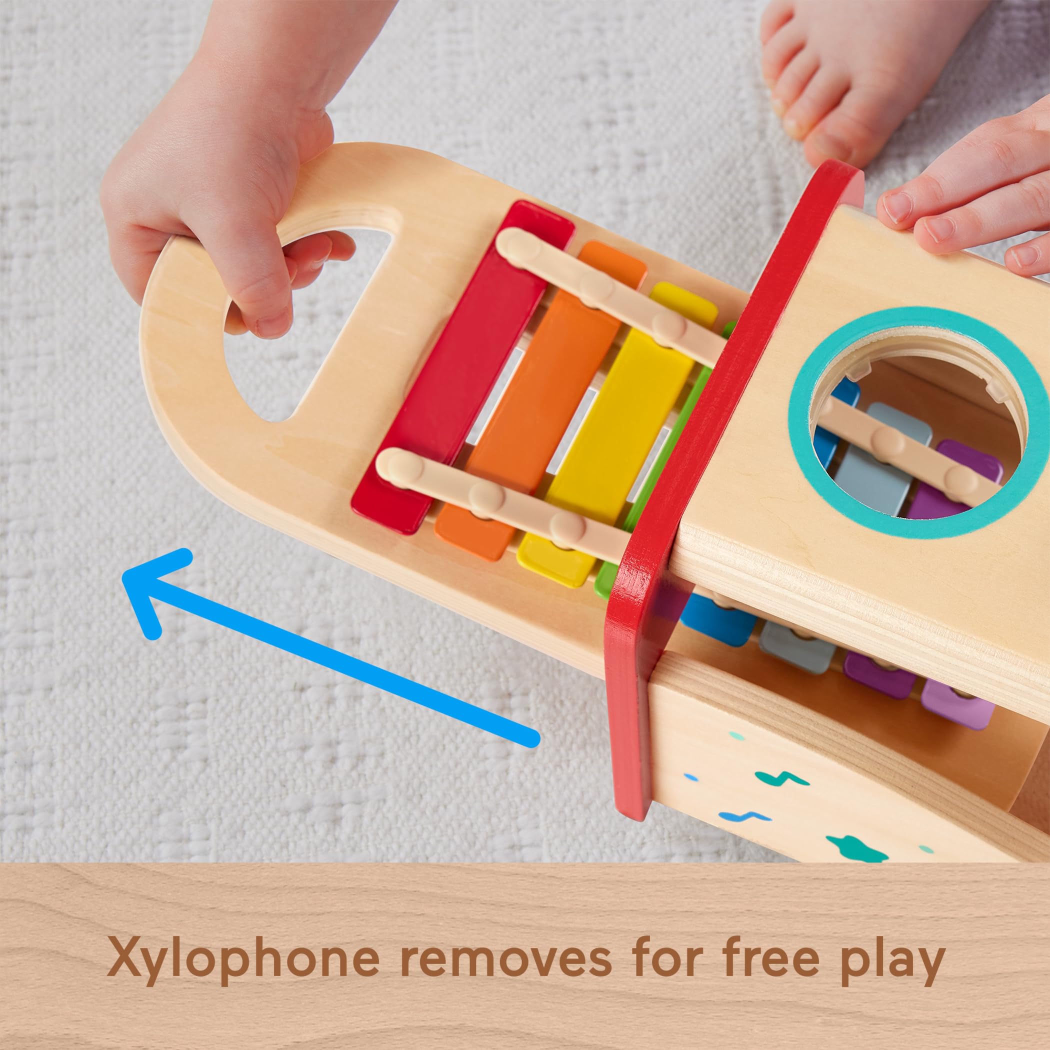 Foto 5 pulgar | Xilófono Toy Fisher-price De Madera Para Niños Pequeños Con Forma De Libra Y Grifo - Venta Internacional.