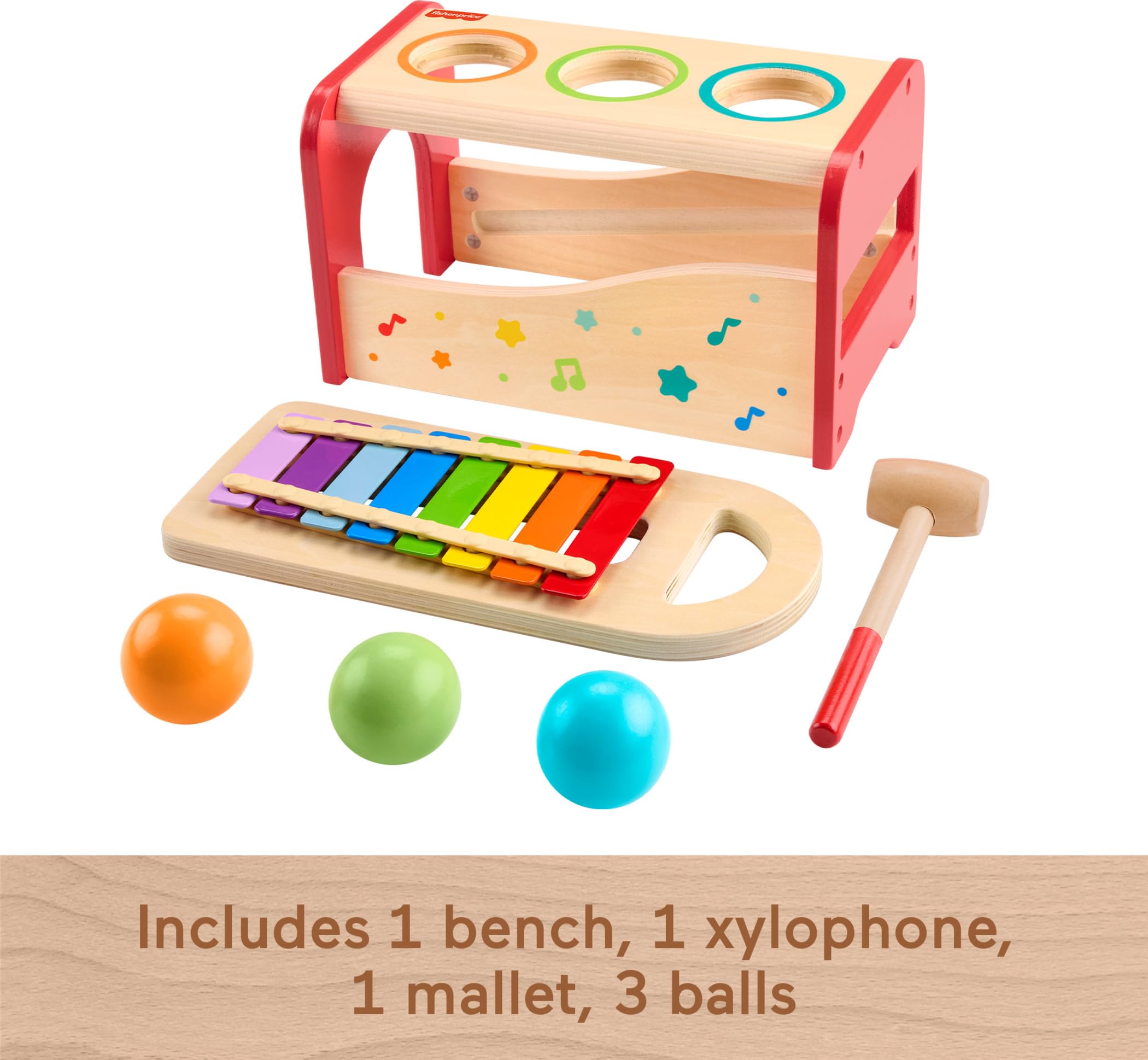 Foto 7 pulgar | Xilófono Toy Fisher-price De Madera Para Niños Pequeños Con Forma De Libra Y Grifo - Venta Internacional.