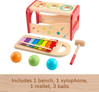 Foto 6 | Xilófono Toy Fisher-price De Madera Para Niños Pequeños Con Forma De Libra Y Grifo - Venta Internacional.