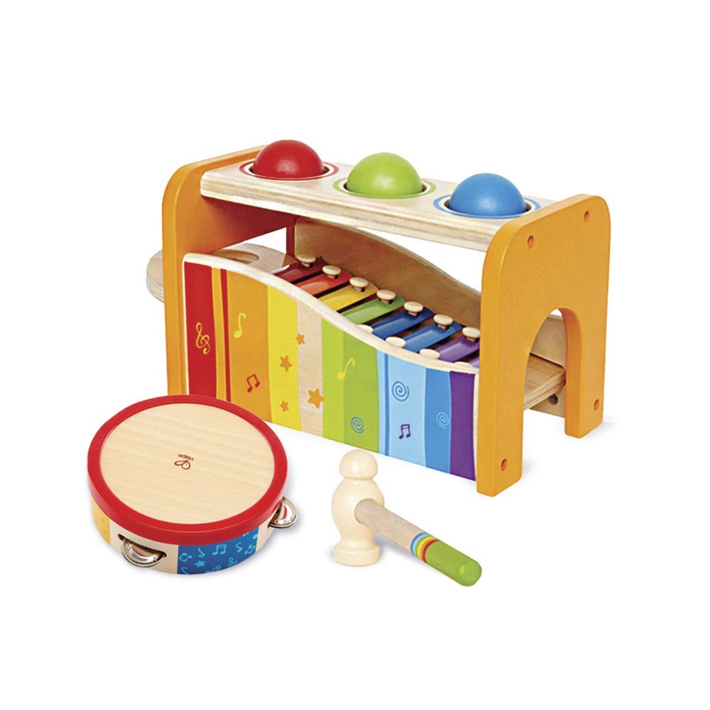 Set De Música Hape Pound, Tap & Shake! Para Niños Pequeños De 1 A 4 Años - Venta Internacional.