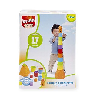 Foto 2 | Venta Internacional - Juego De Cubos Bruin Giraffe Con Forma De Vaso Apilable Y Clasificador De Formas