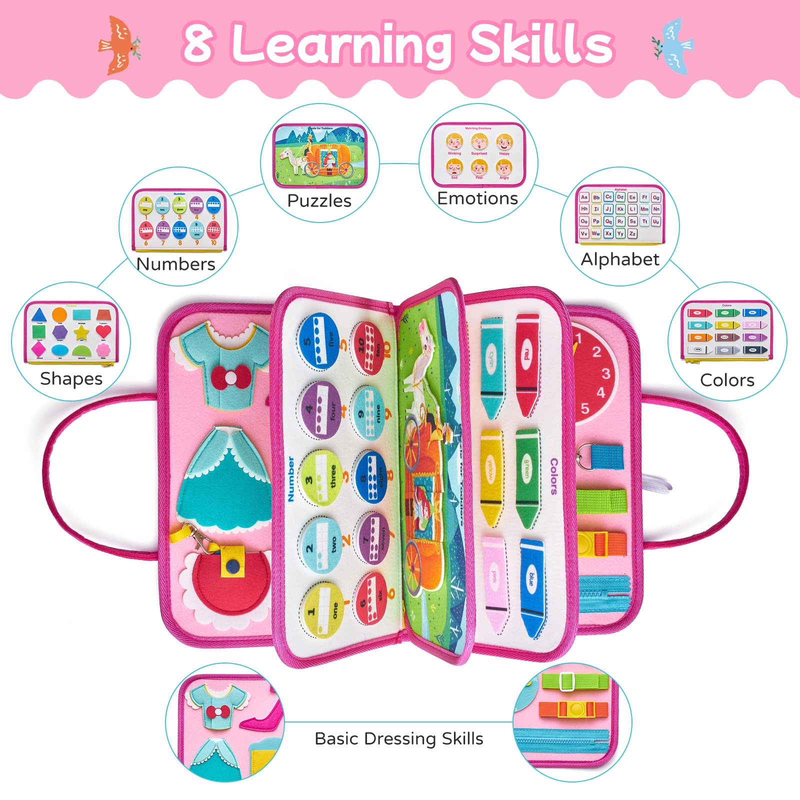 Foto 4 pulgar | Venta Internacional - Busy Board Freebear Princess Para Niños De 3 A 4 Años
