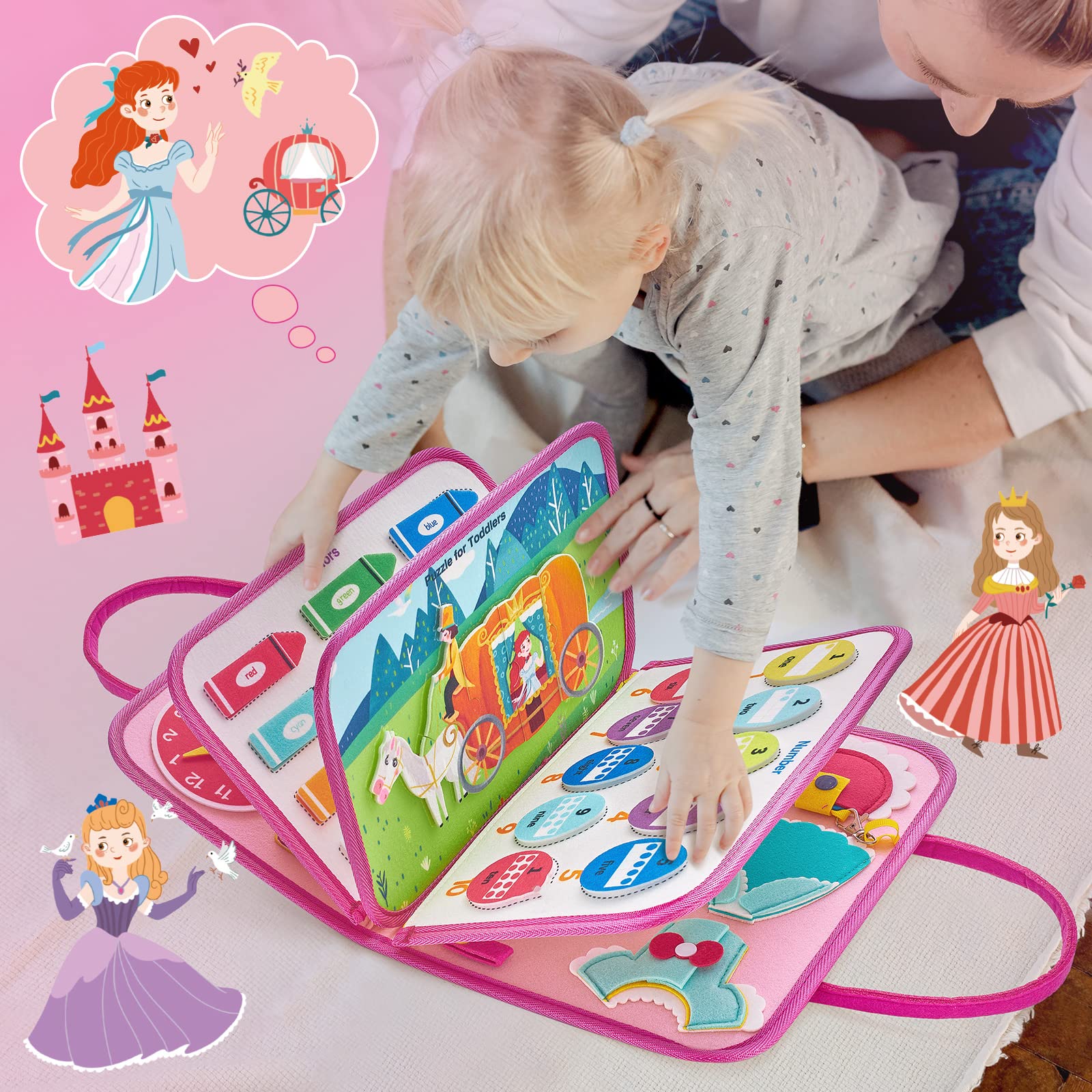Foto 9 pulgar | Venta Internacional - Busy Board Freebear Princess Para Niños De 3 A 4 Años