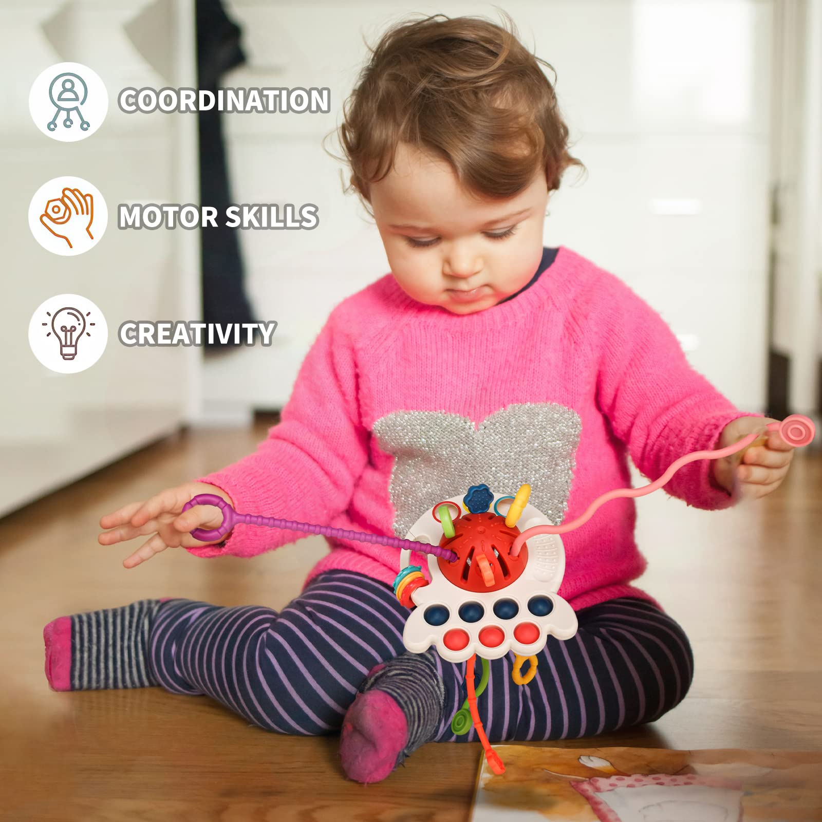 Foto 6 pulgar | Venta Internacional - Cordón De Silicona Sensory Toy Tiyol Montessori De 1 Año O Más