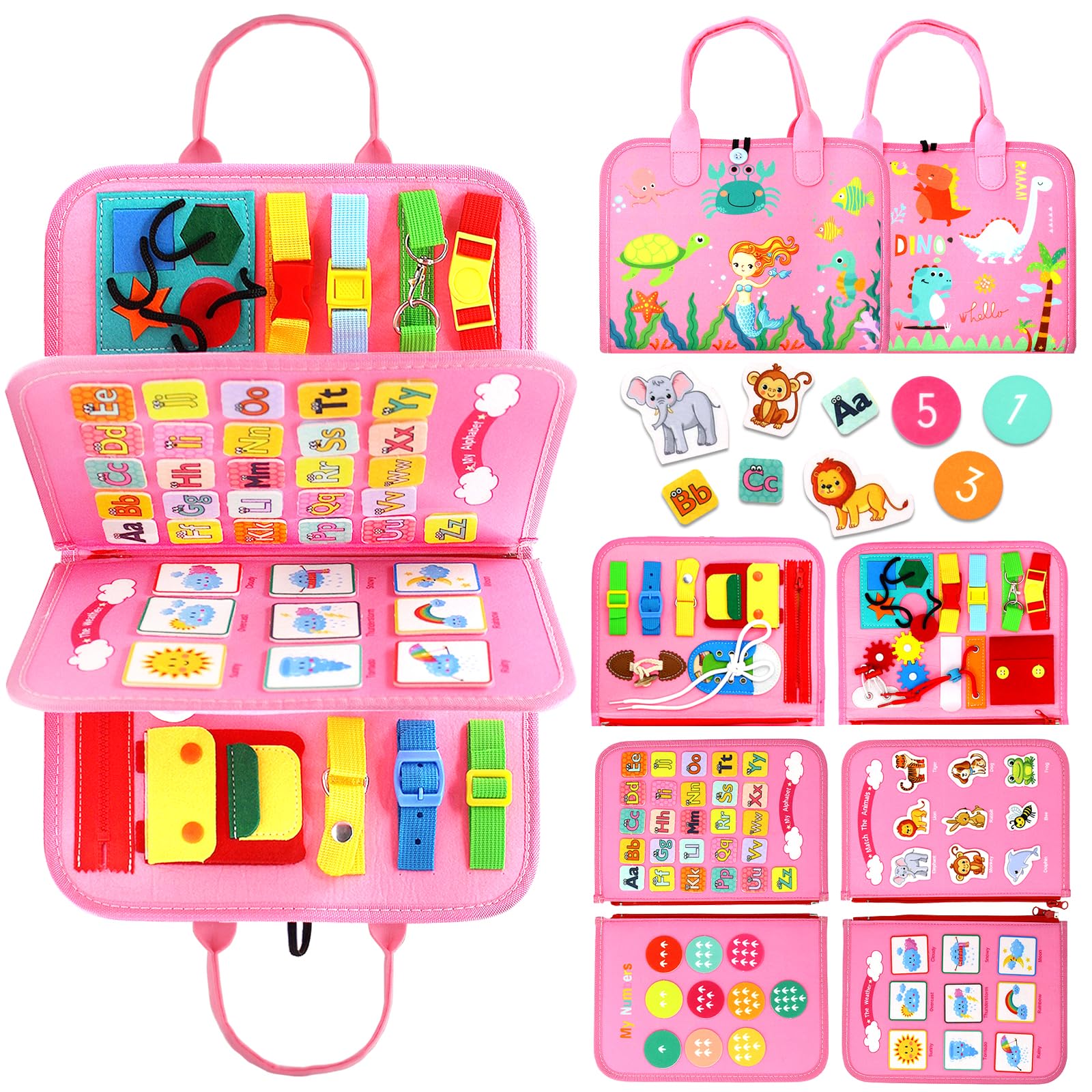 Venta Internacional - Juguete Educativo Montessori Busy Board Qizfun Para Niños De 1 A 4 Años