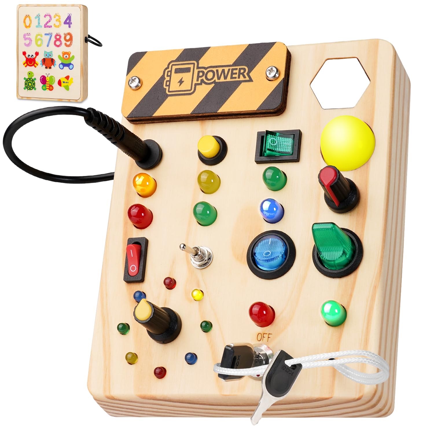 Foto 2 pulgar | Venta Internacional - Tabla Montessori Relodica Para Niños Pequeños Con 17 Luces Led