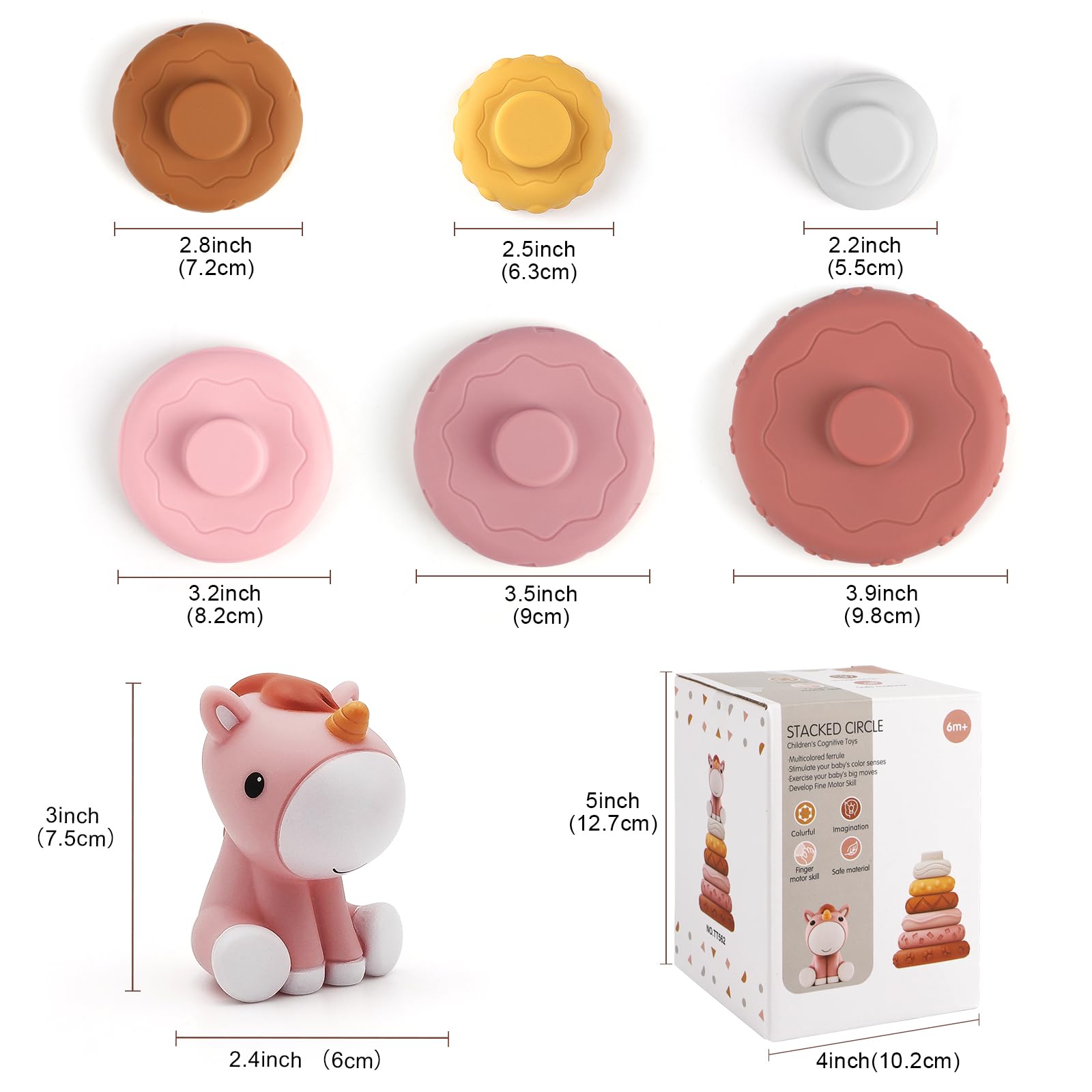 Foto 6 pulgar | Venta Internacional - Juguetes Nueplay Para Apilar Y Anidar Para Bebés Con Dientes Apretados