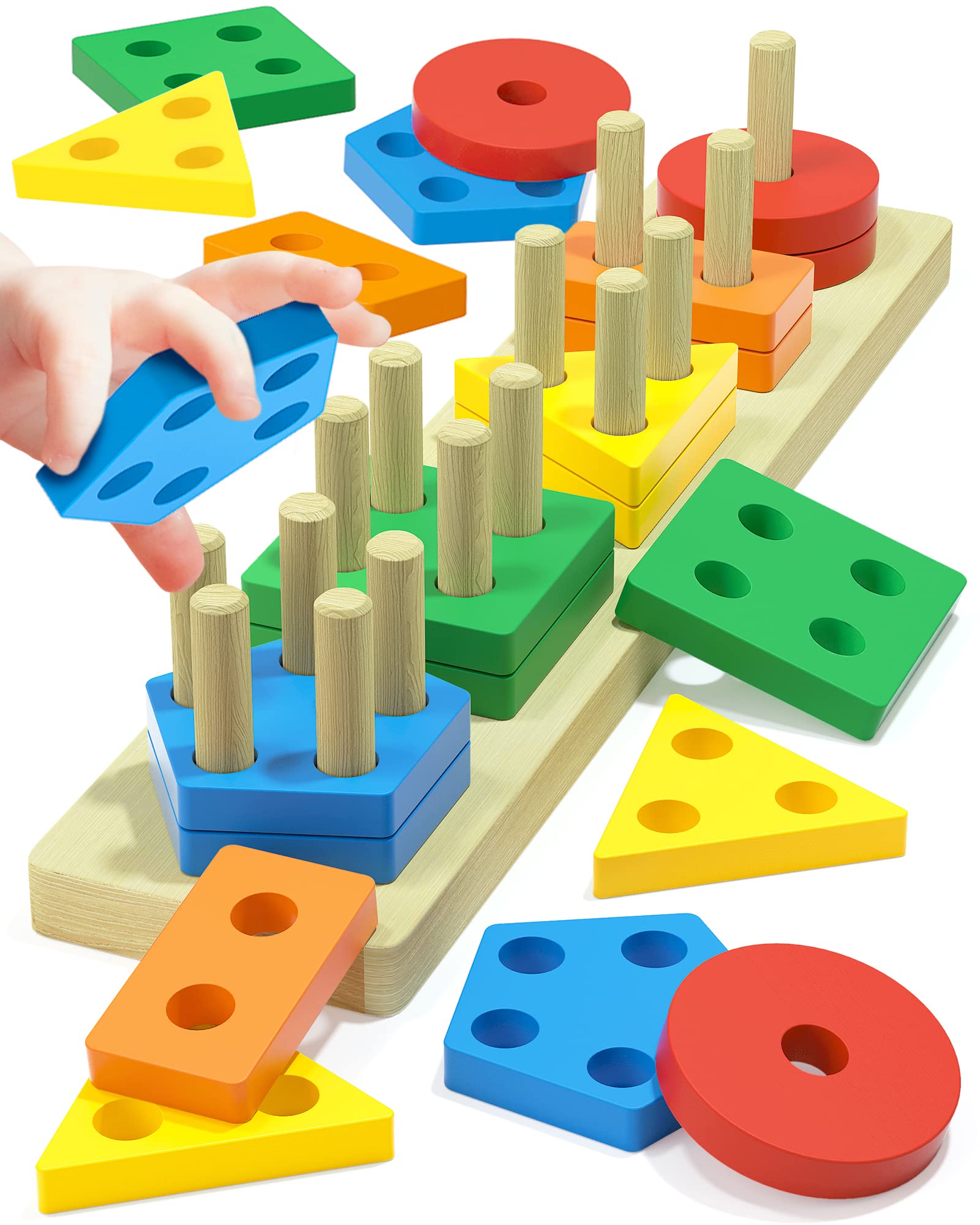 Foto 2 pulgar | Venta Internacional - Montessori Toys Zartores, Clasificadores De Madera, De 1 A 3 Años