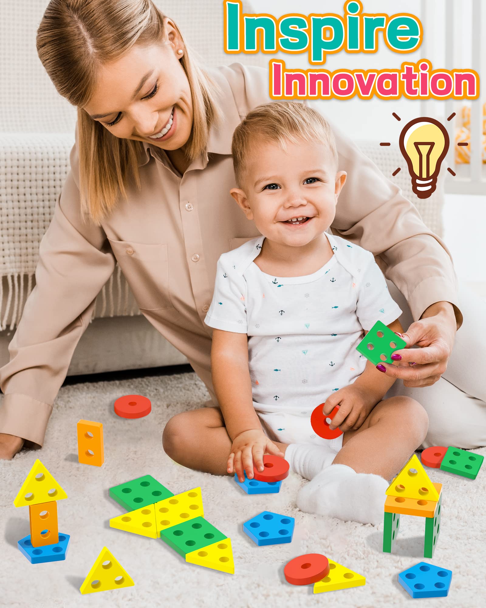 Foto 4 | Venta Internacional - Montessori Toys Zartores, Clasificadores De Madera, De 1 A 3 Años