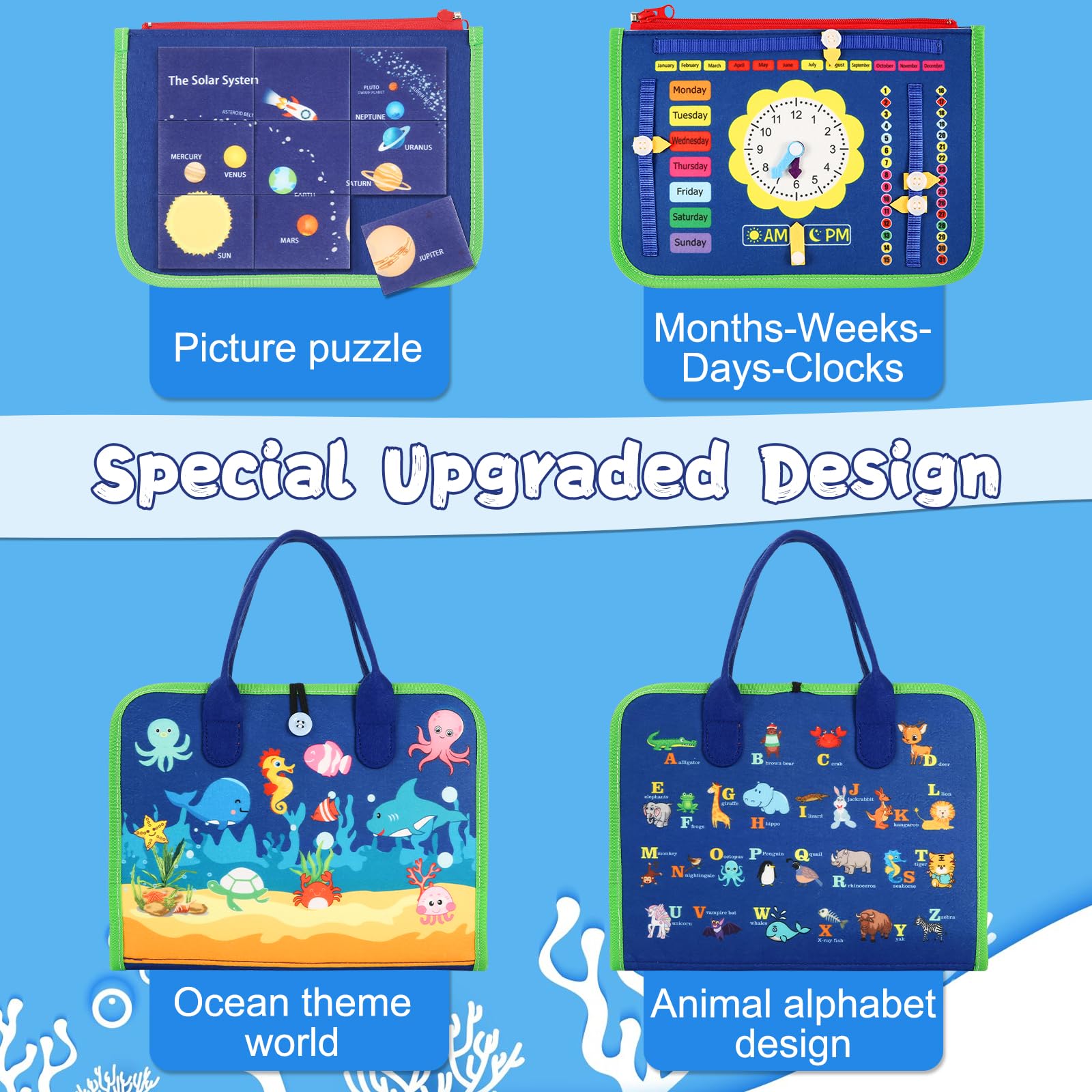 Foto 4 pulgar | Venta Internacional - Juguete Montessori Khlerox De Busy Board Para Niños Pequeños Con 26 Animales