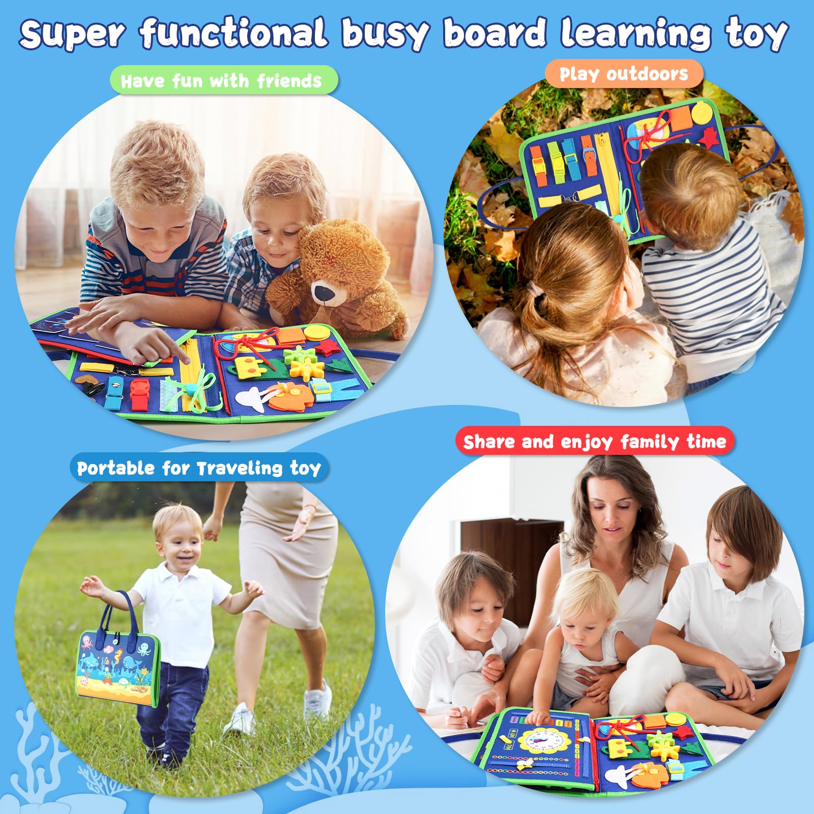 Foto 6 pulgar | Venta Internacional - Juguete Montessori Khlerox De Busy Board Para Niños Pequeños Con 26 Animales