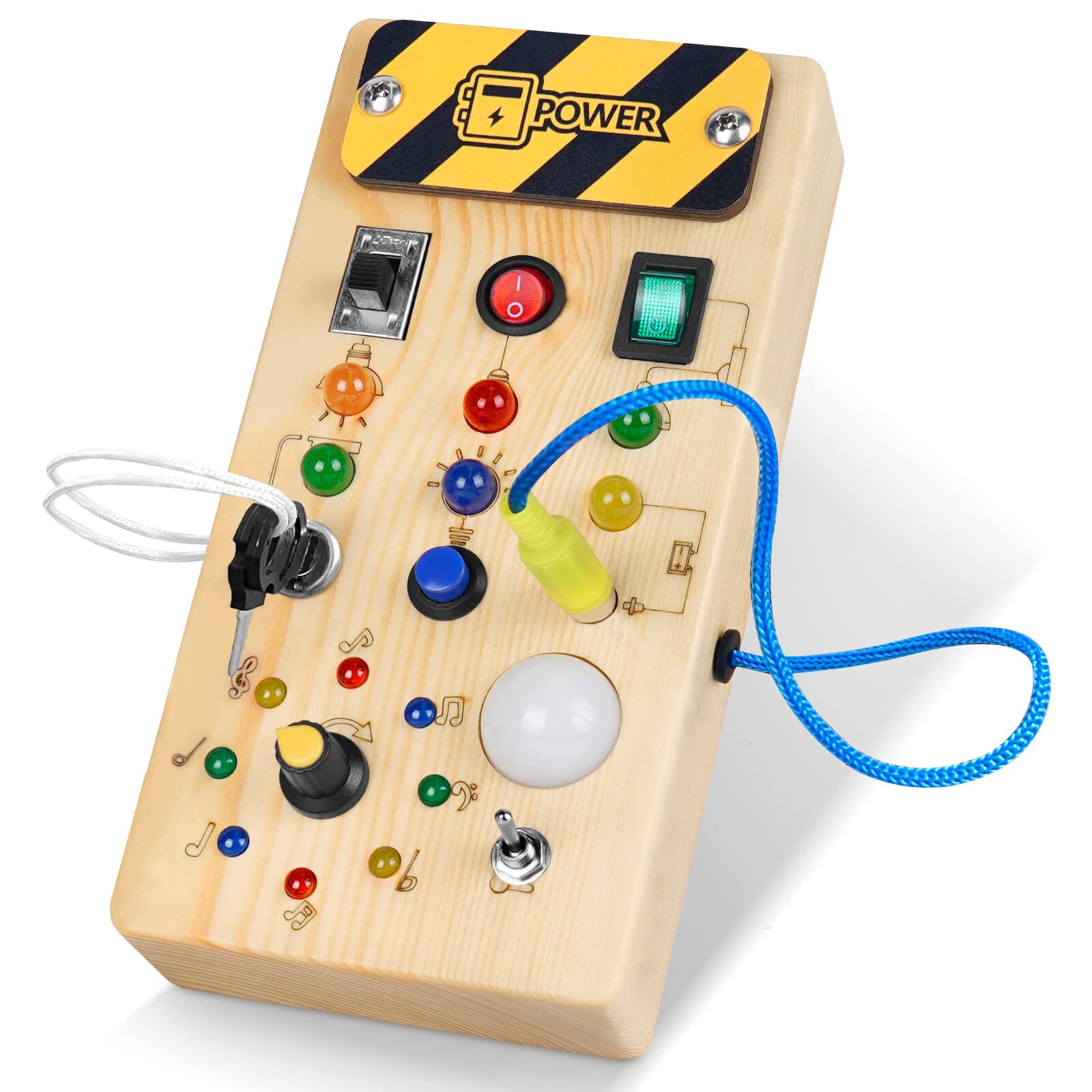 Venta Internacional - Busy Board Hoarosall Dinosaur Con 8 Interruptores De Luz Led 1+y