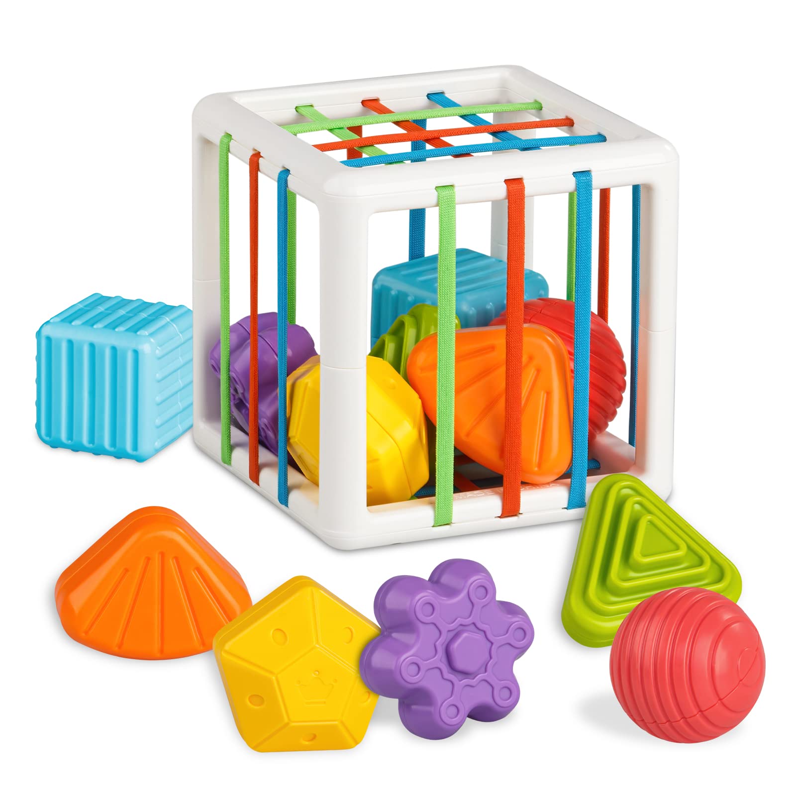 Venta Internacional - Clasificador Con Forma De Aprilwolf De Montessori Toys, 12 A 18 Meses, Con Papelera