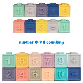 Foto 5 | Venta Internacional - Bloques Apilables, Lisos Y Blandos Para Bebés, Juguetes Sensoriales Montessori