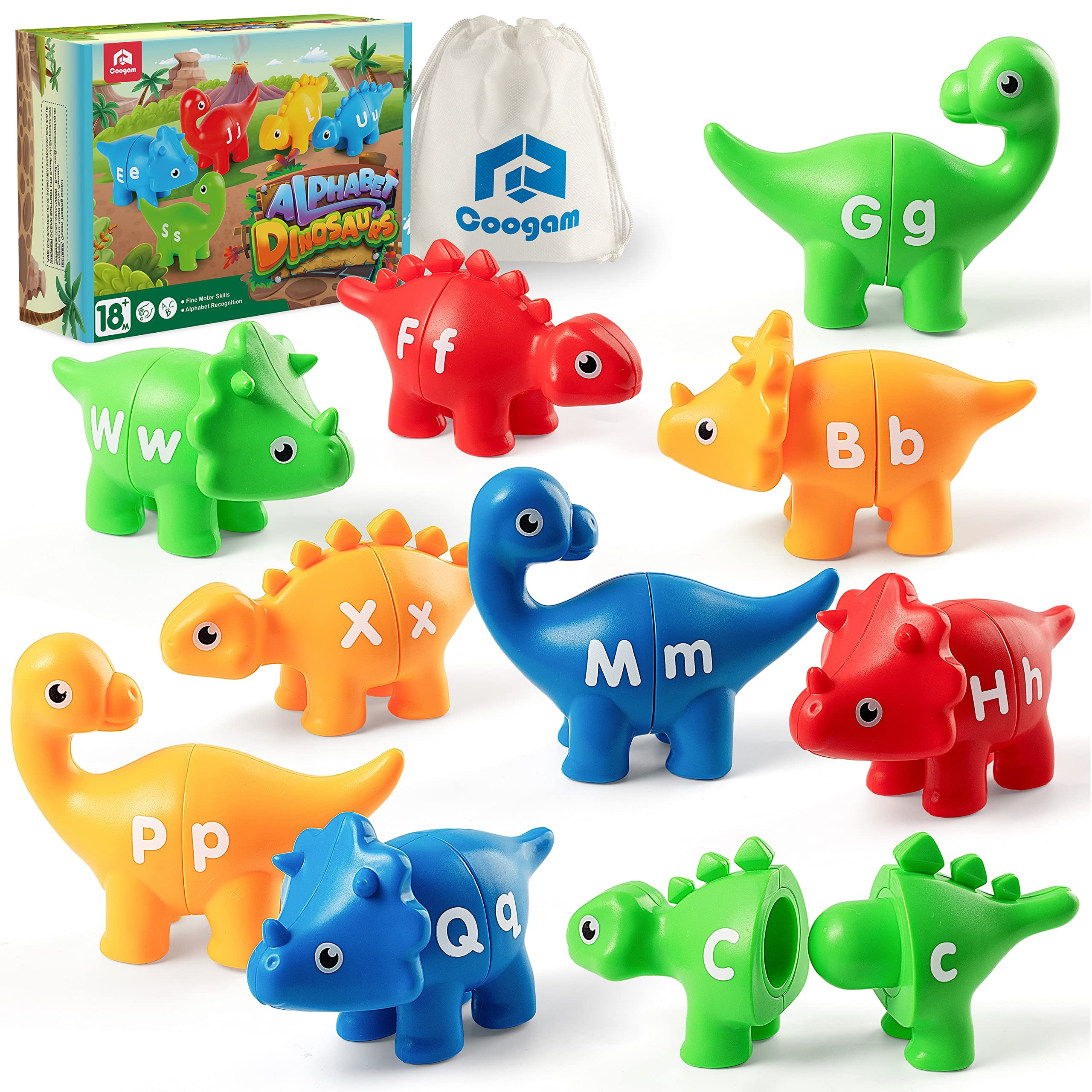 Foto 2 pulgar | Venta Internacional - Juguete A Juego De Dinosaurios Coogam Con 26 Piezas Para Niños Pequeños