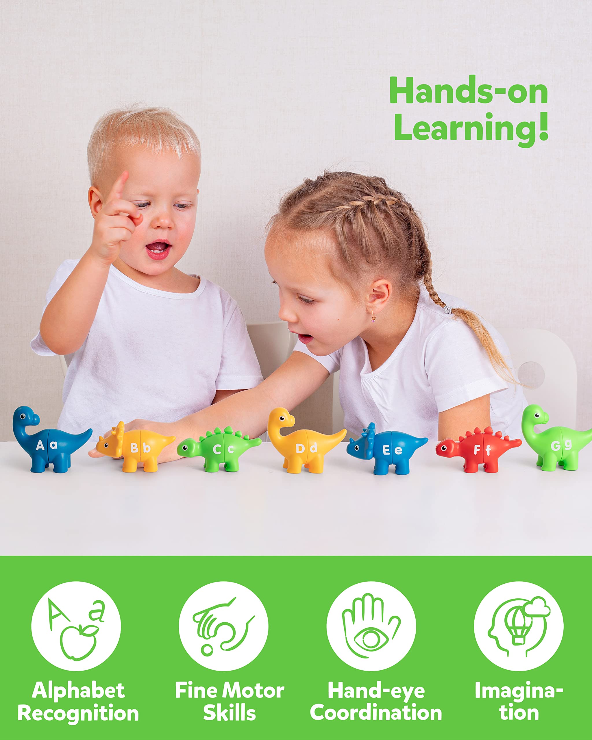 Foto 6 pulgar | Venta Internacional - Juguete A Juego De Dinosaurios Coogam Con 26 Piezas Para Niños Pequeños