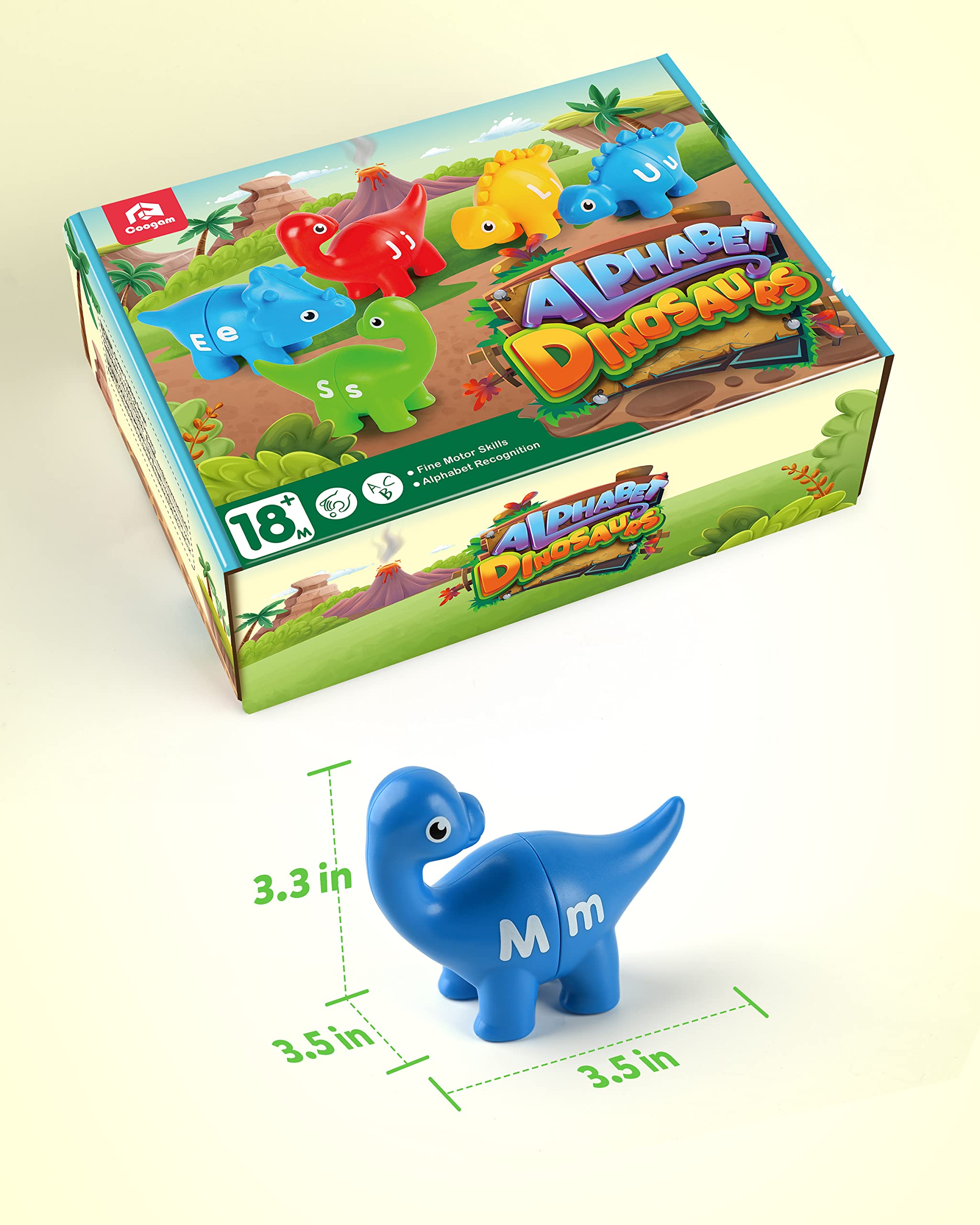 Foto 8 pulgar | Venta Internacional - Juguete A Juego De Dinosaurios Coogam Con 26 Piezas Para Niños Pequeños