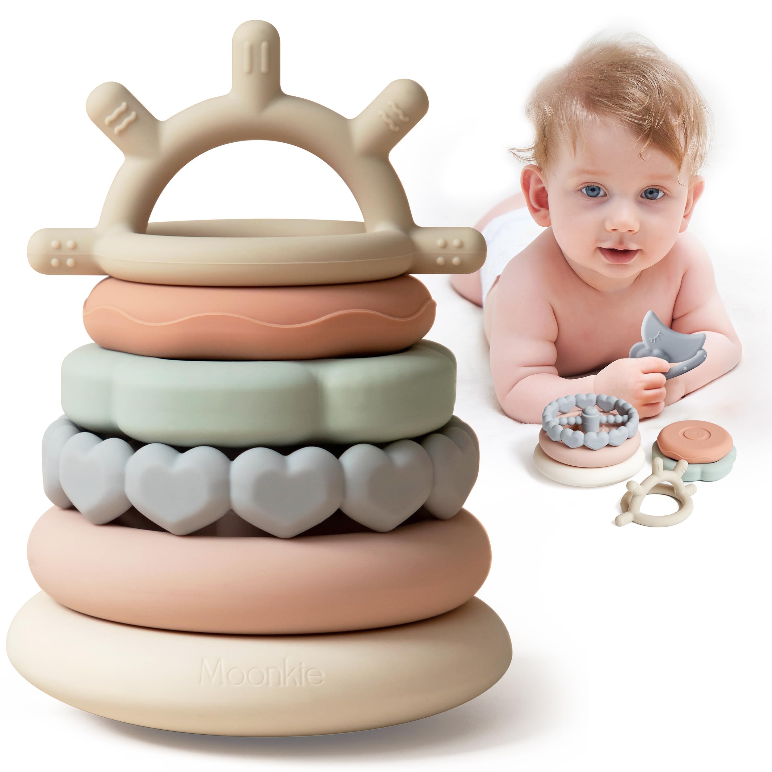 Venta Internacional - Juguete Apilable Moonkie Stacks Of Circles Para La Dentición