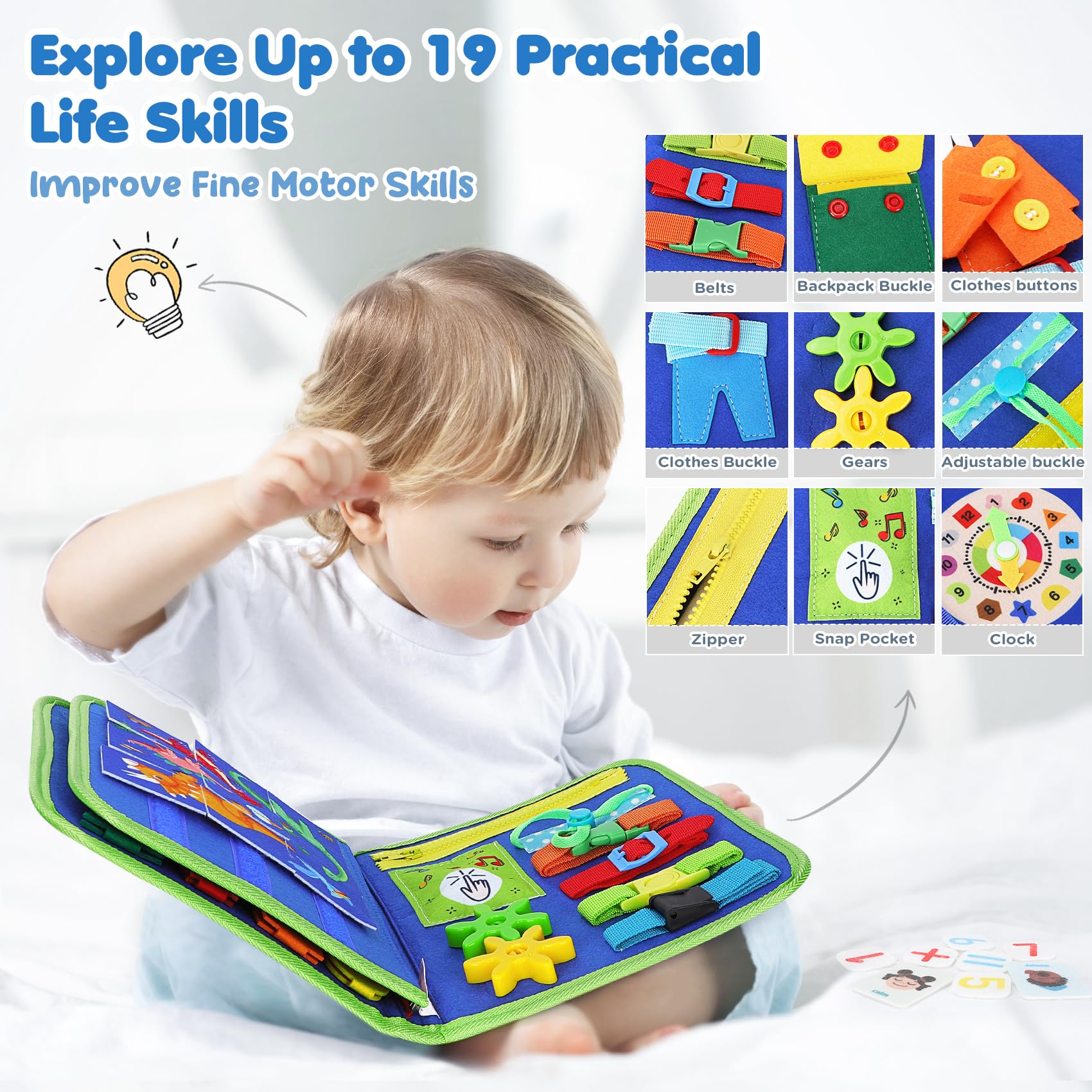 Foto 4 | Venta Internacional - Juguetes Montessori Busy Board Urmywo Para Niños Pequeños De 1 A 4 Años