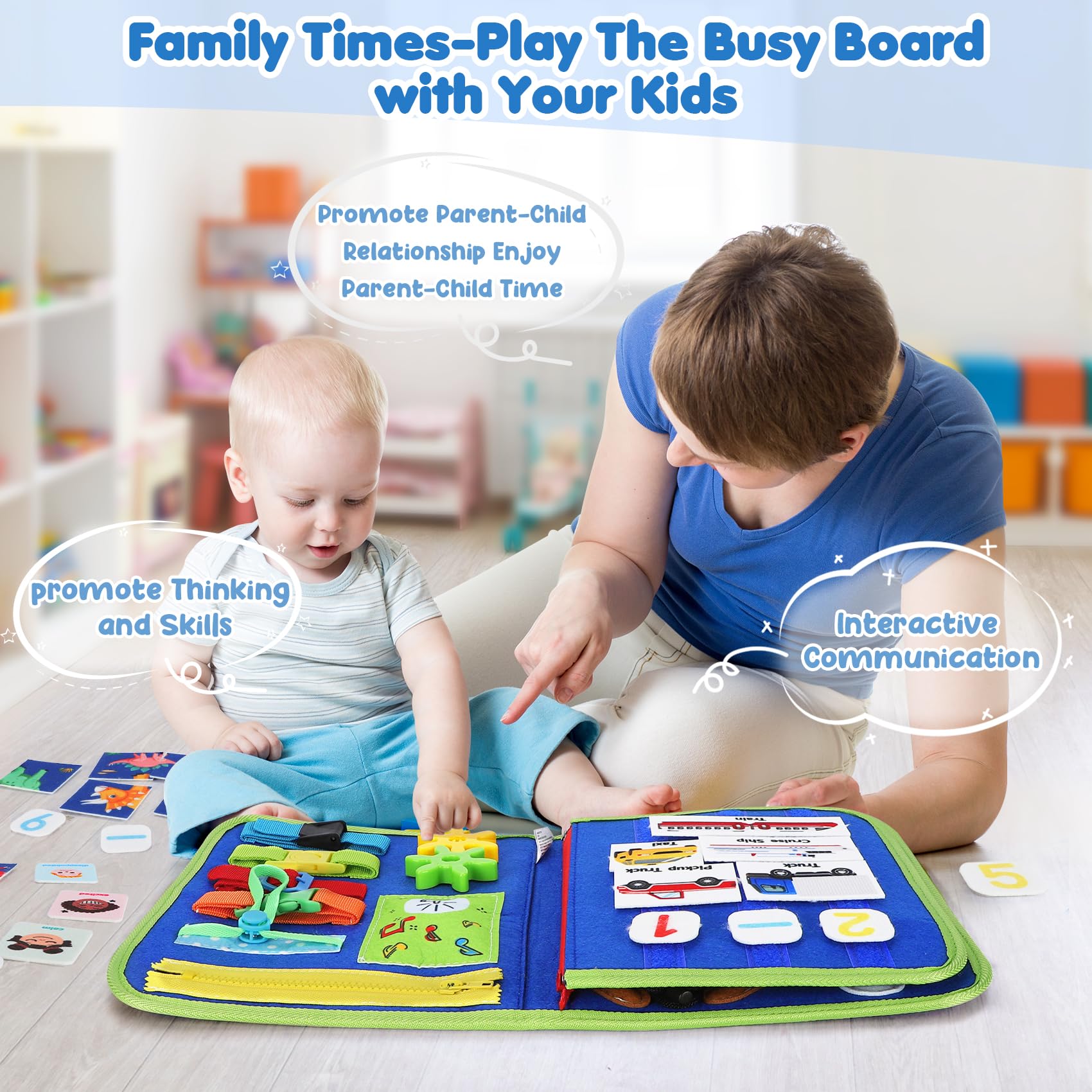 Foto 9 pulgar | Venta Internacional - Juguetes Montessori Busy Board Urmywo Para Niños Pequeños De 1 A 4 Años