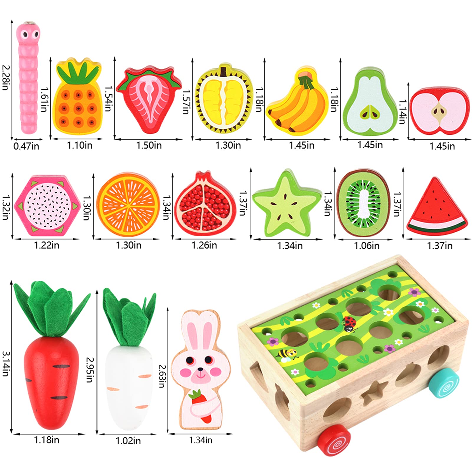 Foto 5 pulgar | Venta Internacional - Juguete Educativo Kmtjt Montessori De Madera Para Niños De 1 A 3 Años