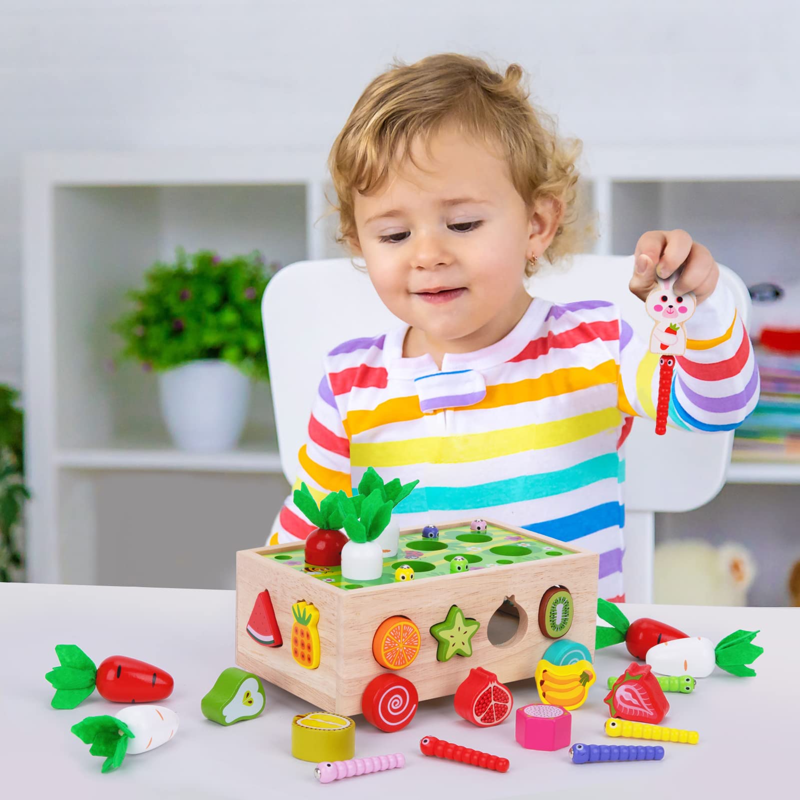Foto 8 pulgar | Venta Internacional - Juguete Educativo Kmtjt Montessori De Madera Para Niños De 1 A 3 Años